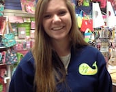 Whale Applique with Monogram Quarter Zip Sweatshirt