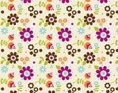 1/2 yard Riley Blake Matryoshka Floral Cream C3311 Cream
