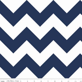 1 yard Riley Blake Navy Large Chevron Print