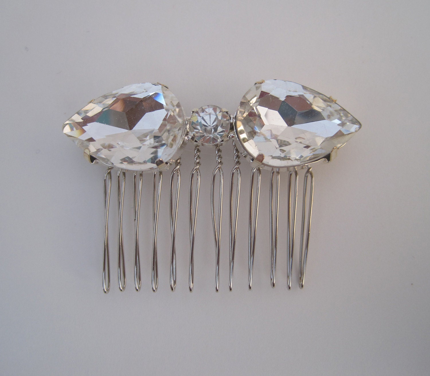 Rhinestone Bridal Comb, Wedding Hair Comb, Rhinestone Bow, Bridal Accessories, Crystal, Head Piece