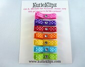 Spring SALE - NEW - Somewhere Over The Rainbow Tuxedo Hair Bow Collection - Set of 7 Hair Clips, Hairclips, Hairbow, Hair Accessory
