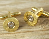 Bullet Cufflinks Cuff Links Winchester 30-30 30 30 Brass Thin Gold Tone