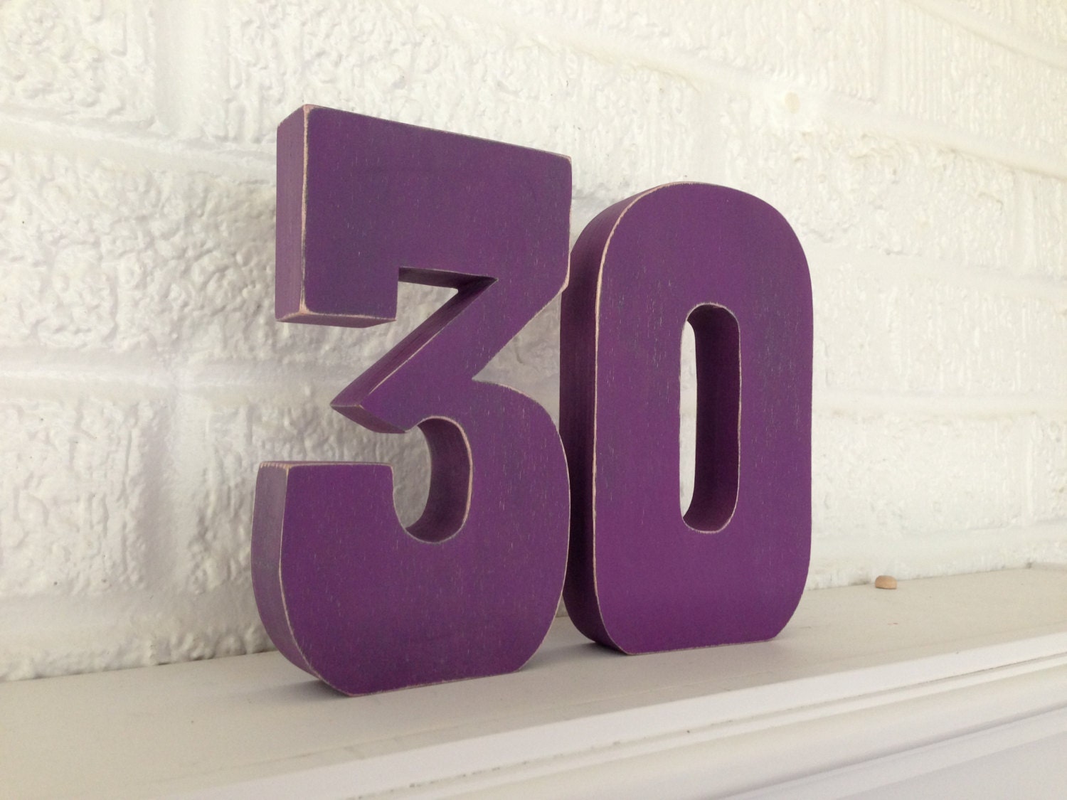 Wooden Numbers, Stand Alone, 6 inches tall, Chunky, Photo Prop
