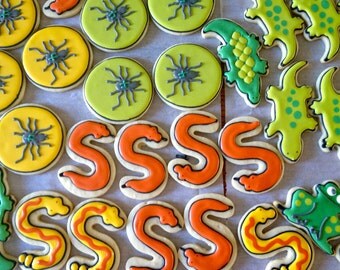 Reptile Sugar Cookie Collection Customizable