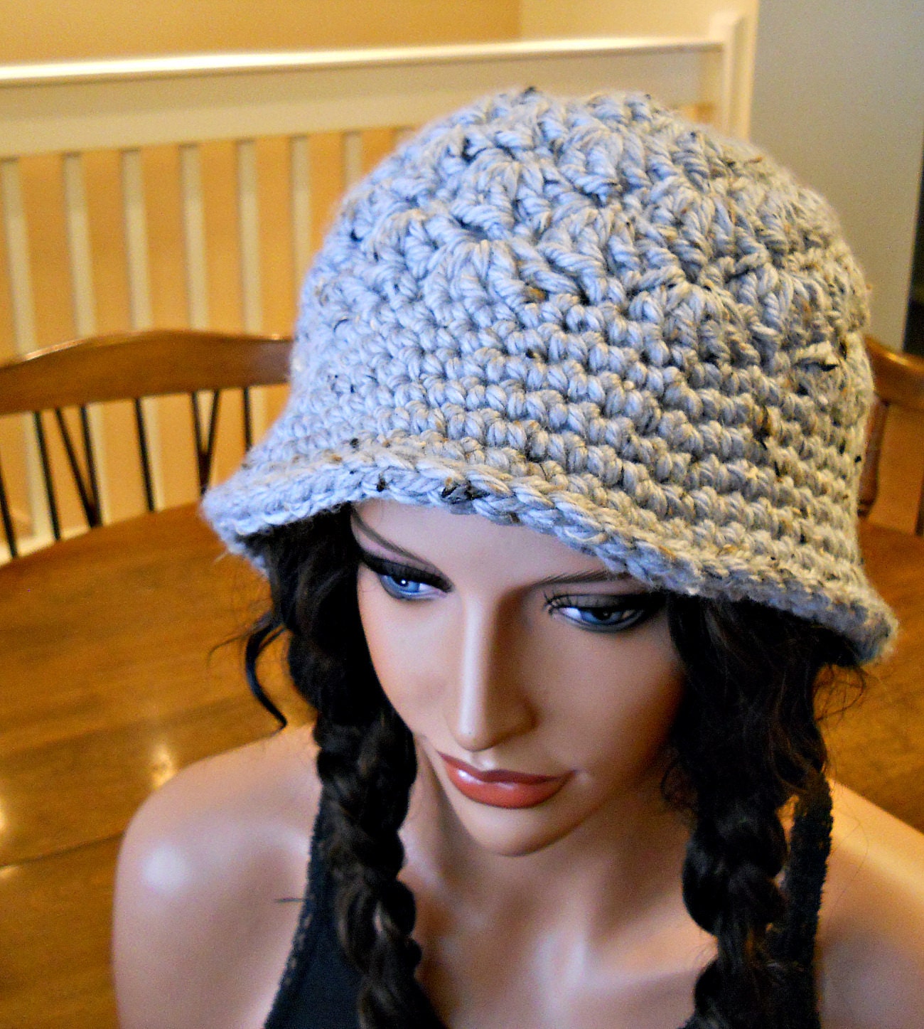 Crocheted Hat-Birch Bark/Oatmeal