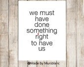 Us- Typography Art Print - 8x10 print