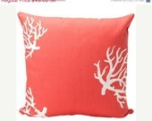 Spring Sale- Decorative Pillow Cover Coral in Coral 20x20