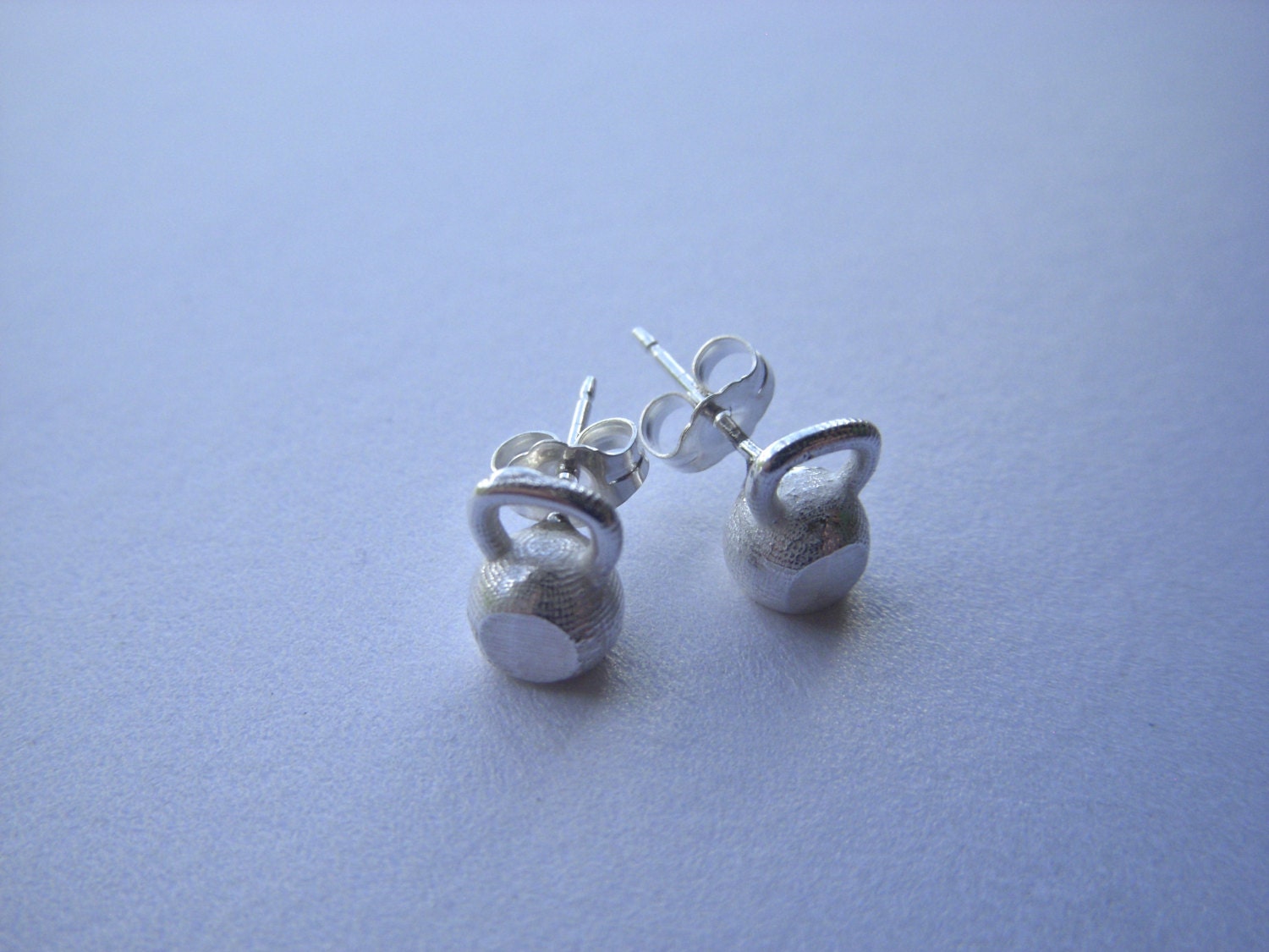 CrossFit Kettlebell Post Earrings- Fitness, Workout, Sports