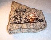 Find "Time To Wine" Firestone/Granite Oil Candle tabletop tiki