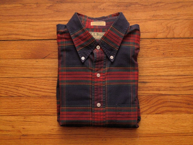 mens vintage LL bean canvas shirt