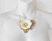 Maiden Ivory Floral Statement Necklace