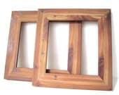 Pair of Square Rustic Wood Style Frames - Cedar Bonanza Wood Home Decor - Picture Frames