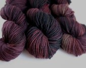 Yak yarn hand dyed Hypoallergenic soft luxurious Black Currants Lexi worsted weight