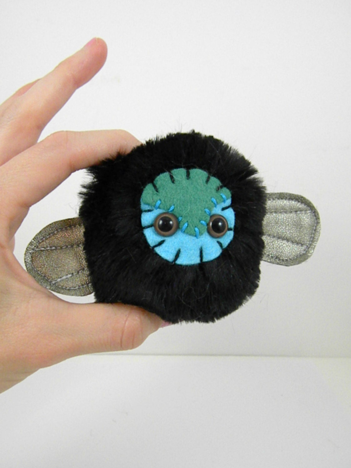 Diptera the plush fly bug black blue stuffed insect