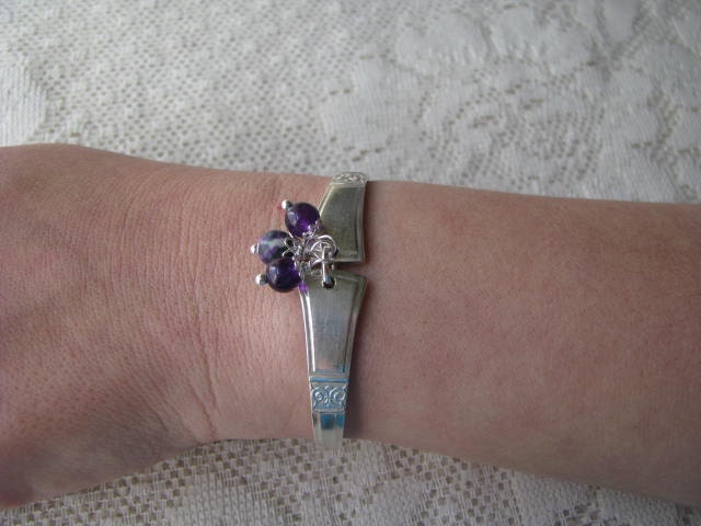 Spoon Bracelet - Spoon Jewelry - Vintage Silver Plate Spoons - "Skinny Mini" by Angora Silver Plate