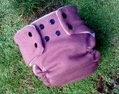 large brown organic cotton fitted diaper