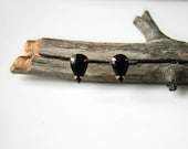 The Black Drop stud earrings - upside down version