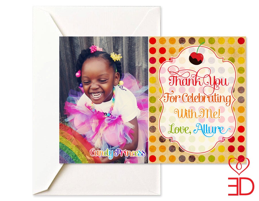Candyland Collection - Printable 4X6 Thank You Note Il_170x135