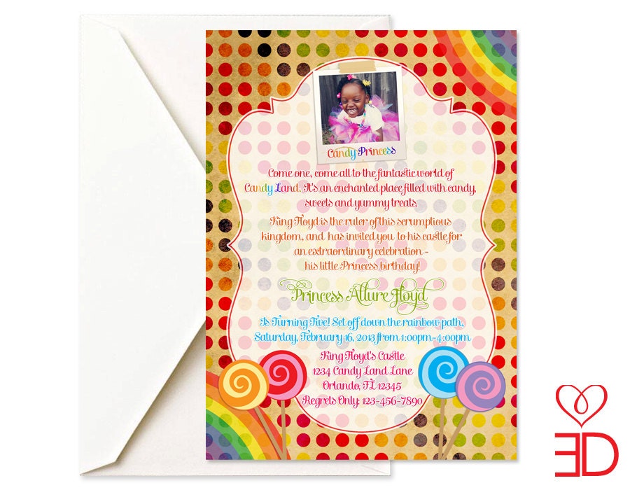 Candyland Collection - Printable 5X7 Invitation Il_170x135