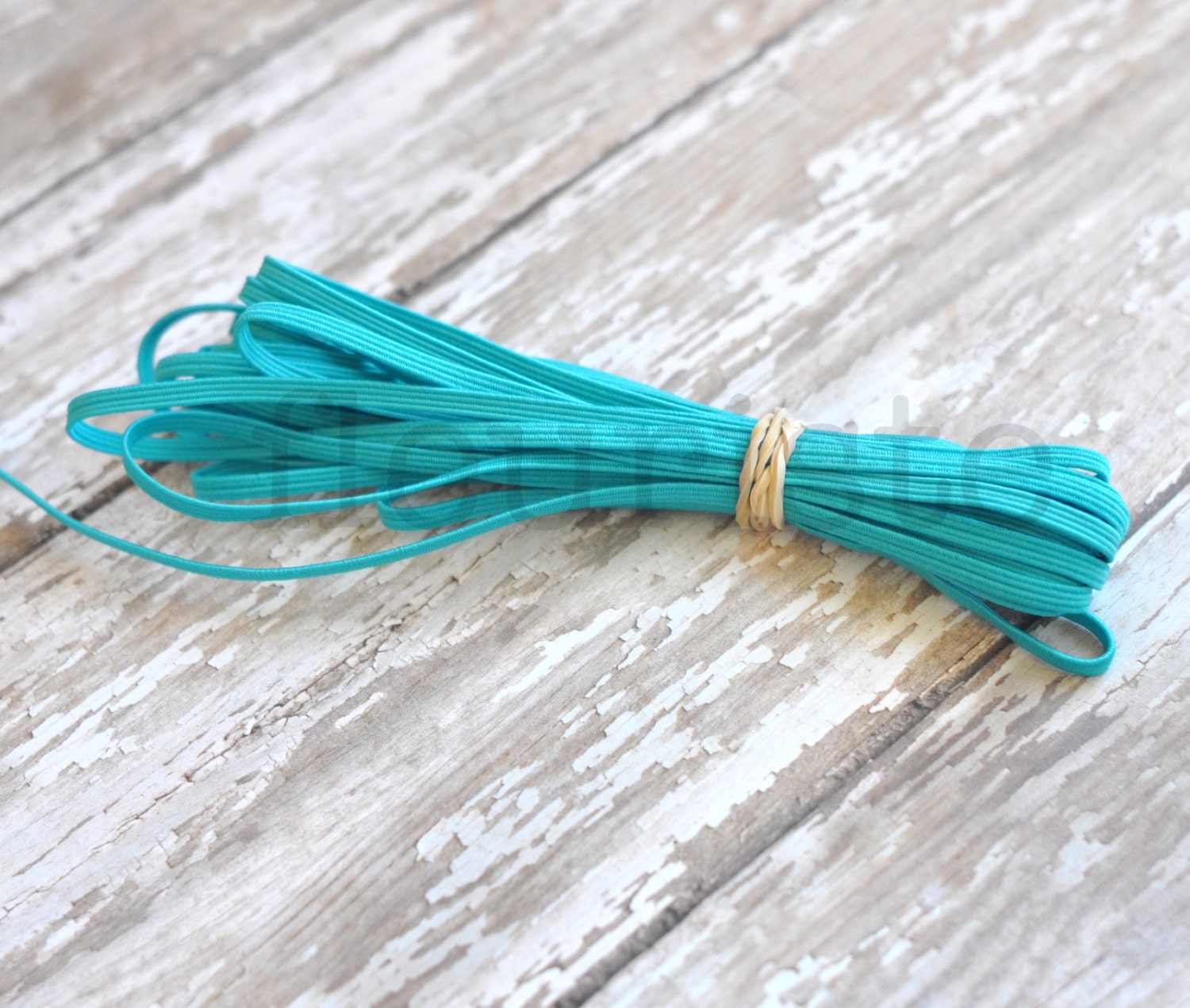 1/8 Inch Elastic-5 Yards-Aqua Blue-Headband Elastic