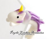 Violet unicorn stud earring fake plug