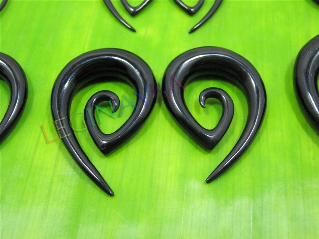 horn gauge earrings