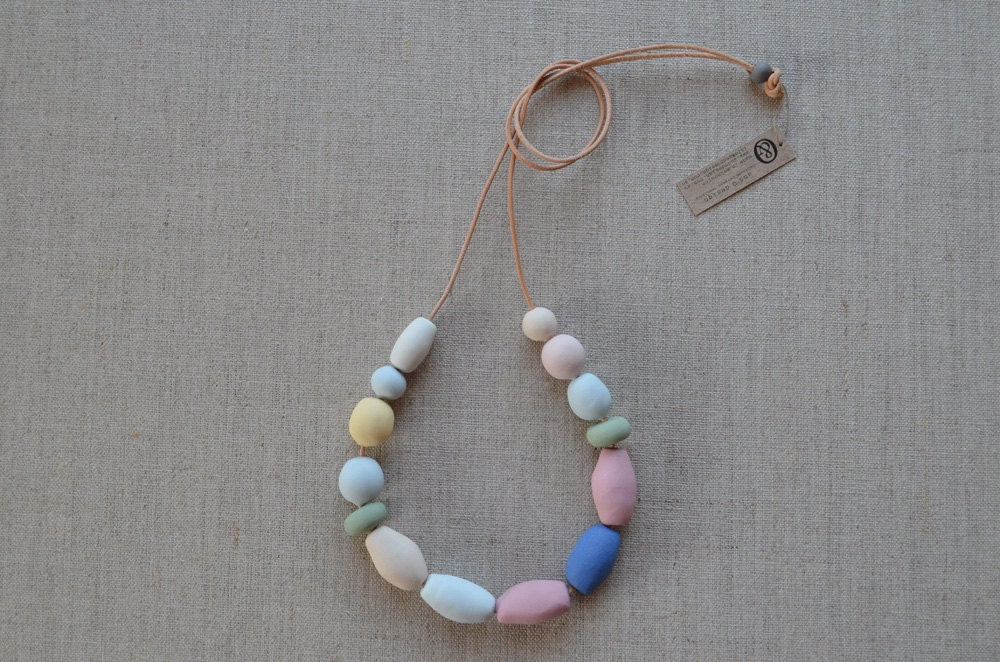 Bauhaus Porcelain Bead Necklace