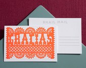 Gracias Letterpress Postcard