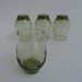 4 Vintage Libbey Green Tempo Juice Glasses, Roly Poly