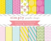 Honey Comb Medley Digital Scrapbook Paper for Personal and Commercial Use