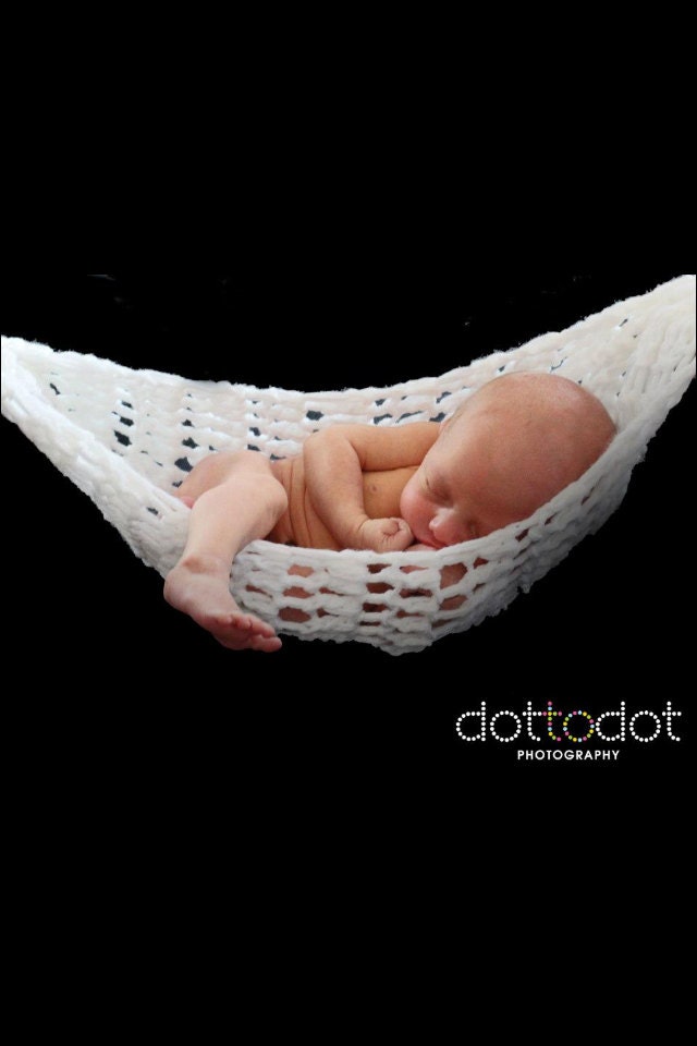 White Crochet Hammock, Pod, Slings- Newborn Photo Prop, Photography prop, Custom props available