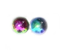 Rare Rainbow Vintage Swarovski Crystal Ball Earrings