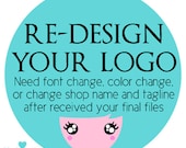 Reserved for someone purhcased the logo from me - RE-Design the logo purhcased from me - NEED font change color change, change shop name