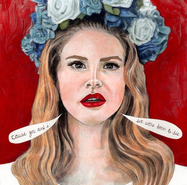 Lana Del Rey 8 x 10 illustration PRINT