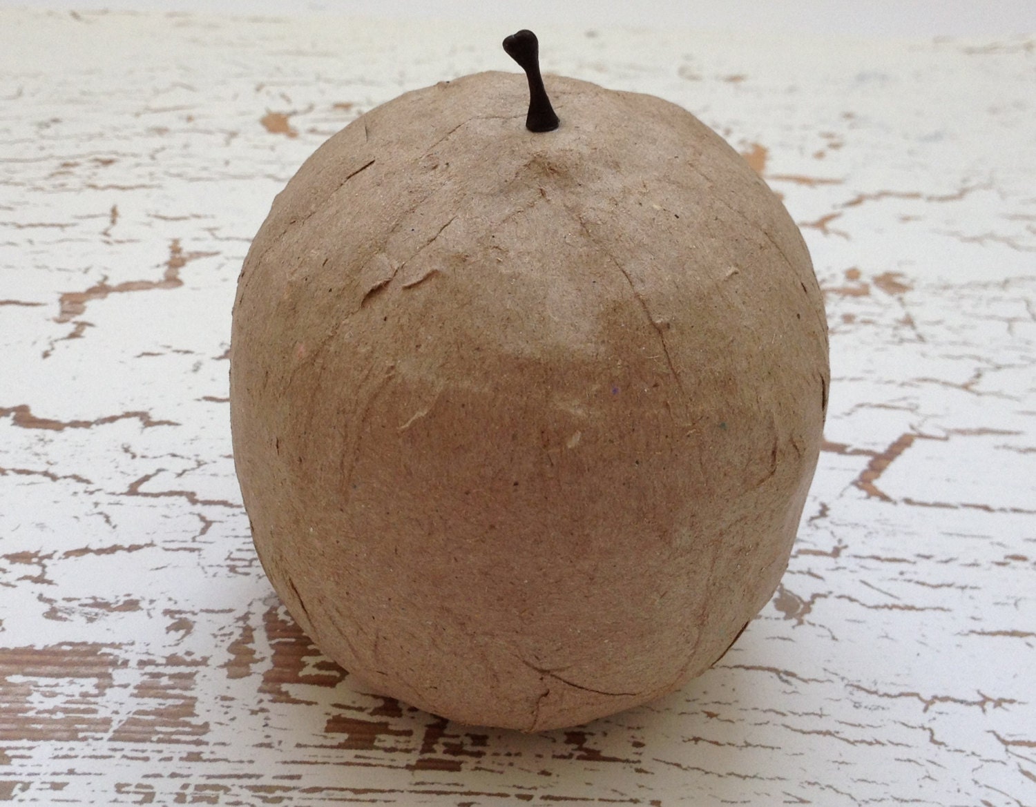 Paper Mache Ornament - Unfinished Paper Mache ORANGE - Christmas Ornament - Craft Supplies