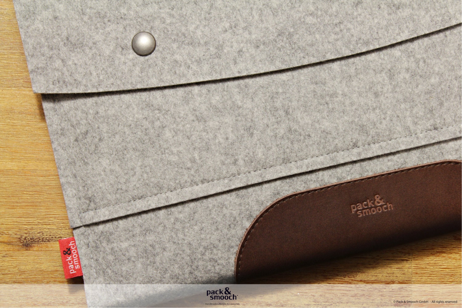Pack & Smoch MacBook 13" AIR sleeve, Macbook 13 Air wool felt case, Hampshire LTS-GDB-AIR13
