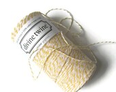 Divine Twine Lemon Yellow and White Twisted Bakers Twine - Gift Wrap - Invitations - DIY Packaging - 240 Yards Full Spool String