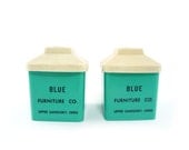 Vintage advertising salt and pepper shakers