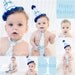 Custom Birthday Hat, Tie and Diaper Cover Blue Argyle Embroidered Name and Age Birthday Photo Prop