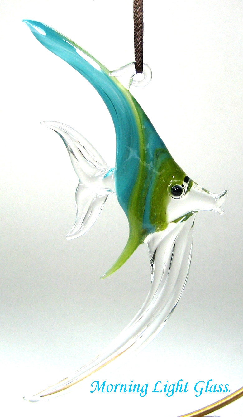 Tropical Glass Fish Ornament, Suncatcher, Sealife Animal