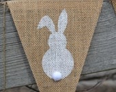 Bunny Banner  ..  Easter Banner  ..  Rabbit  ..  Easter Bunnies  ..  Burlap Banner