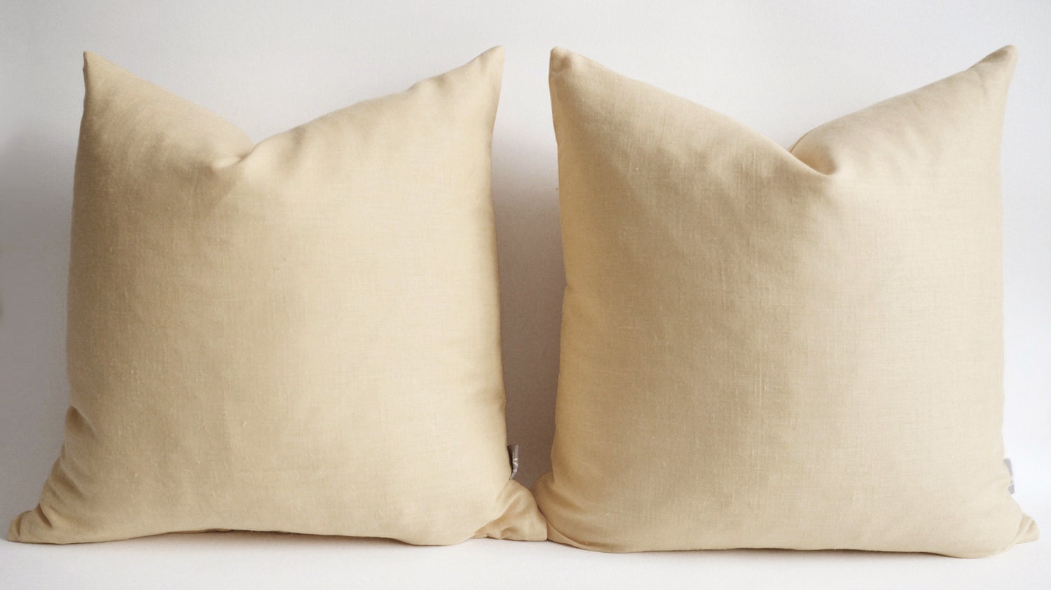 Sukan / 1 Linen Pillow Covers Beige - Decorative Throw Pillow Cover - Cushion Cover - Beige Linen Cushion - Beige Throw Pillows 18 x18