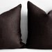 Sukan / 1 Linen Pillow Covers Dark Brown, Decorative Pillows, Throw Pillow Covers, Chevron Pillow Covers, Decorative Throw Pillows 24x24
