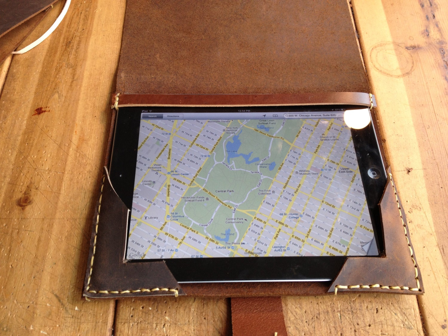 Antique closure Ipad case - hand stitched Ipad case