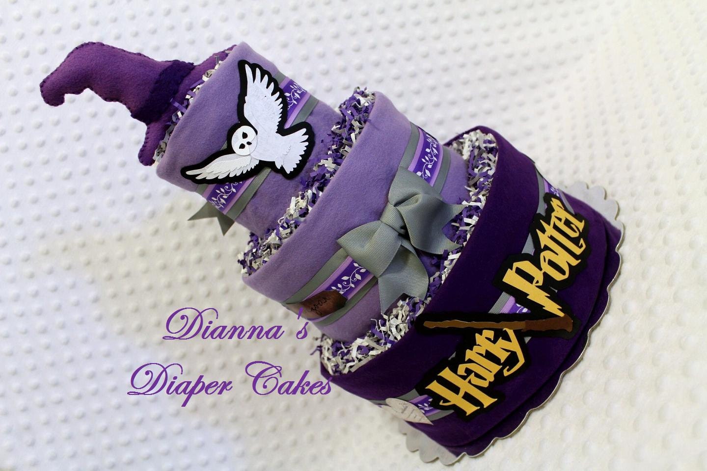 Harry Potter Baby Diaper Cake Custom Order T by Diannasdiapercakes
