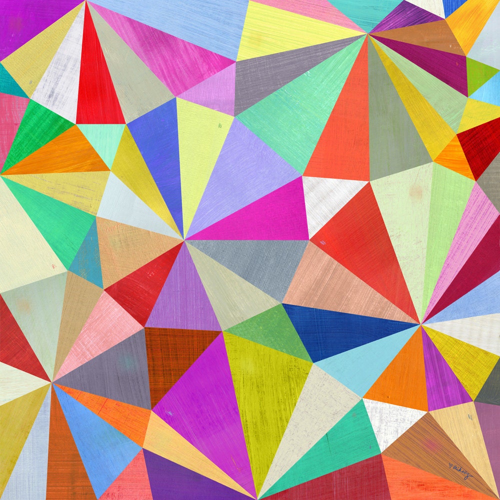 Kaleidoscope Geometric Art Print 12"x12"
