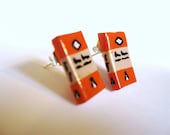 Penguin Book Stud Earrings - Book Jewelry by Coryographies (Made to Order)