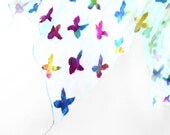Nuno felted scarf shawl oversized seafoam mint butterflies spring summer gift guide