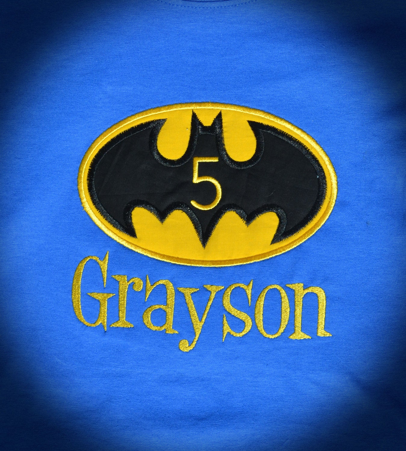 Personalized Boutique Batman Shirt with Number