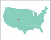 USA map- you pick where you love art print poster wall decor
